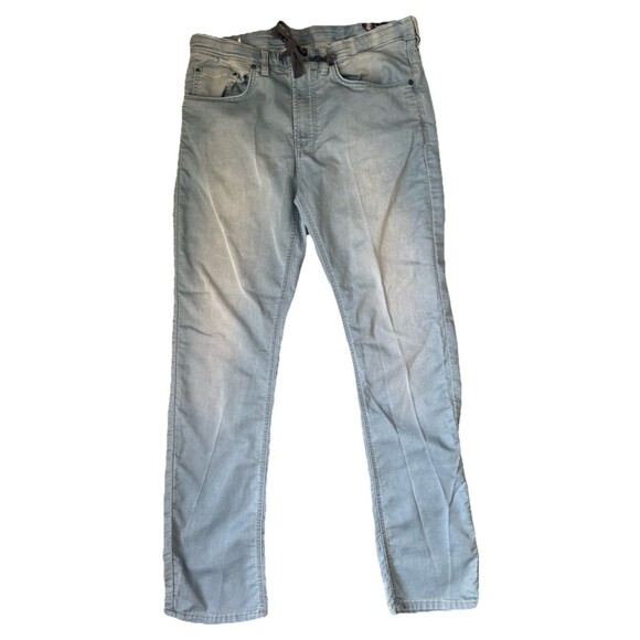 Buffalo David Bitton Casper-X Pants Men's 34x32 Blue Light Wash Drawstring - Picture 2 of 7